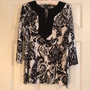 Black and white cotton top